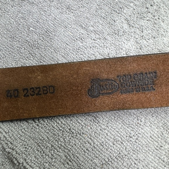 justin Brown leather belt 40 Western Cowboy - Picture 3 of 6